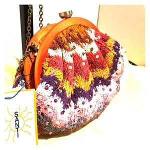 NWT “santi” crotchet clutch